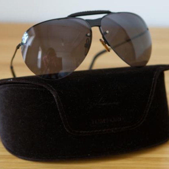 Tom Ford Black Aviator Sunglasses main image 9